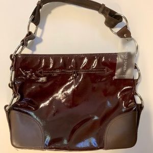 Donald Pliner Napa Patent Leather Hobo Handbag NWT